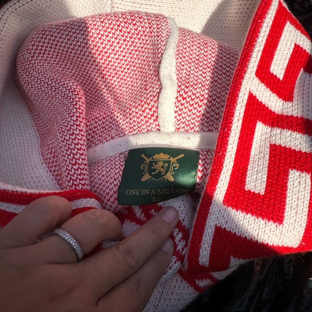 One In A Million Vintage Tribal Thick Cotton Woven Sweater with Zipper & hoodie